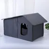 Cat Beds Furniture Waterproof Cat Shelter Foldable Outdoor Houses For Cats Cat Bed Cats Dogs Shelter Weatherproof Cat Cave Keep Warm Outdoor Indoor 231011