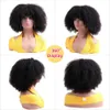 Синтетические парики 4B 4C Афро-парик Человеческие волосы с челкой Бесклеевой парик Человеческие волосы Готовые к ношению 180% 220% Плотность Натуральные афро Кудрявые вьющиеся волосы Распродажа 231012