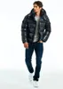 2023 Mens Down Parka Jaquetas Mulheres Moda Bordado Puffer Jaqueta Homem Casual Outdoor Acolchoado Casaco Clássico Brilhante Preto Outwear Mulher Roupas Esportivas 3XL