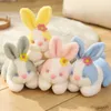 Forniture di giocattoli di Natale Vita reale Fluffy Rabbit Peluche Realistico Bunny Doll Morbido peluche Ciondolo Portachiavi Regalo di compleanno per bambini Bambini R231012