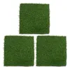 Decorative Flowers 3pcs Chicken Nesting Case Pads Artificial Grass Rugs Cage Fake Mats