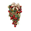 クリスマスの装飾ボール吊り下げた木ハンガークリエイティブウィンドウシーンレイアウト装飾的な弓ノットレイタンドアハンガー