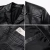 Männer Leder Faux Männer Vintage Motorrad Jacke 2023 Mode Tasche Herbst Männlichen Windjacke Winter Jacken Fleece Mäntel Mann 231012