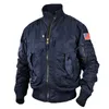 Herrjackor män Taktisk militär stor fickpilot Baseball Air Force Coat Armegreen Bomber Jacket Standcollar Motorcykel Outwear 231011