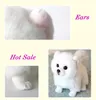 Pomeranian Plush Toy Dog Doll Simulation Dog fylld Animal Toy Super Realistic Dog for Pet Kawaii födelsedagspresenter för barn