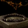 Strand Natural Lava Stone Armband For Woman Men Healing Balance Stretch Yoga Barbell Elastic Armband Pulsera Hombre