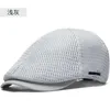 Bérets Adulte Été Respirant Mesh Ivy Cap British Fashion Sytle Béret Mâle Réglable Sboy Chapeau Hommes Causal Octogonal Caps 55-60 CM 231012