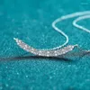 Kettingen AZAZ423-Lefei Modetrend Luxe Klassieke Moissanite Diamant-set Glimlach Ketting Voor Vrouwen 925 Zilveren Party Charms Sieraden Cadeau