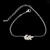 Link Bracelets Leaf Gothic Jewelry Rose Charm Filled Femme Women Hand Chain Stainless Steel Armbanden Bijoux Bridesmaid Gifts