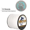 Ligne de tresse Hercules ligne de pêche 12 brins 100M300M500M1000M1500M2000M Super Pe tresse blanc lisse 10- 420LB expérience Multifilament 231012