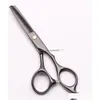 Hår sax C1005 55quot 440C Anpassad logotyp Black Professional Human Hair Scissors Barber039S frisörskärning eller tunnare60789 DHEFN