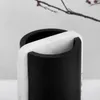 Vases Wabi Sabi Style Creative Black Carbonized Wood Wooden Dry Flower Vase Sales Office Decorations Marble Mogi Arrangement