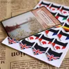 Albums Books 120 Pcs/Lot (5 Sheets) DIY Floral Print Flag Multicolor Corner Paper Stickers For Photo Albums Frame Decoration ScrapbookingL231012