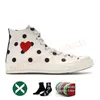 Designer OG Chucks Taylors Chaussures de toile décontractées Low 1970s High Multi-Heart Blanc Noir Comme Des Garcons x Classic 70 Vintage Flat All Star Baskets de sport