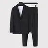 Men s Suits Blazers Boutique Blazer Trousers Passar Business Port Style Casual Fashion Slim Korean Wedding Moderator 2 Piece Set 231012