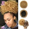 Perucas de renda racily cabelo afro puff cordão rabo de cavalo cabelo humano brasileiro curto encaracolado cordão rabo de cavalo afro puff bun chignon acessórios 231012