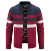 Pulls pour hommes Mens rayé tricots automne pull à glissière cardigan tricot veste décontractée baseball pulls manteau froid mâle vêtements hombre pardessus 231011