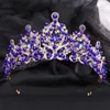 Baroque Handmade Crystal Beads Crown For Women Girls Wedding Bride Queen Bridal Tiaras Hair Dress Accessories Headbands