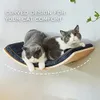 Kattbäddar möbler hylla med bekväm kattkudde - våg modern kattbädd - minimalistisk flytande katt abborre - trämmonterade kattmöbler för 231011