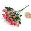 Flores decorativas suprimentos para decoração de casa buquê de noiva flor artificial 36 cabeças seda milan bud plantas realistas