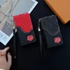 Luxus Denim Wallet Kickstand Folio Flip Leder Handyhüllen für IPhone 15 15promax 15pro 14promax 14 13pro 12 12pro 11 Shell Fashion Monogram Brown Flower Back Cover