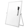 Tabelboard Stobok Magnetyczna tablica dwustronna osobista pulpit na stole White Planner Planner z Stand for School Office 231007