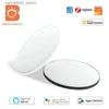 Plafoniere TUYA Zigbee 24W LED Plafoniera RGBCW Lampada da bagno dimmerabile Luce ultrasottile per montaggio superficiale Alexa Google Home SmartThings Q231012