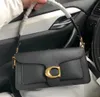 Designer sacola bolsas de alta qualidade acolchoadas clássicas listras diagonais aba média corpo cruzado correntes duplas bolsa de ombro preta tote bagg couro de bezerro preto L6