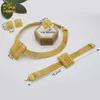 Gioielli Collana a catena di lusso Set di gioielli africani 24K Dubai Color oro Collezione di matrimoni arabi indiani Set di orecchini per le donne H102060
