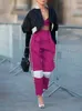 Женские брюки Yeezzi, женские стильные брюки контрастного цвета с высокой талией, весенне-осенние повседневные брюки для выхода в свет для женщин 2023 231012