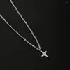 Pendant Necklaces Choker FFour-pointed Star For Girl Women Dropship