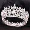 Barokowy luksusowe kryształowe koraliki tiaras korona dla kobiet mężczyzn dziewczęta ślubne panna młoda królowa nałogowa mowa