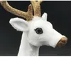 Fournitures de jouets de Noël Renne blanc de Noël réaliste cerf wapiti en peluche poupées de simulation miniatures décorations de Noël pour la maison cadeaux pour enfants R231012