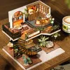 Doll House Accessories Mini DIY Söt te -modell Hem Desktop Decoration Kid Vuxen Toys Gift 231012