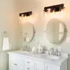 Aplique de baño rústico con 3 luces para tocador de granja