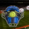 Skyddsutrustning Softball Face Cover Wide Field Vision Bekväm säkerhet Fielder Head Guard Softball Helmet Baseball Catcher Mask 231011