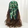 Саронги Роскошный атласный шелковый квадратный шарф с принтом для женщин Шаль Хиджаб Шейный платок Женская лента для волос Повязка на голову Модная бандана 2023 231012