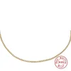 Collares colgantes CANNER 925 Plata esterlina Hip Hop 2.0mmCZ Collar de tenis para mujeres Cadena de color dorado Gargantilla Collares Joyería fina Collares 231012