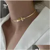 Klassieke horlogegesp vorm titanium staal choker ketting voor vrouw Koreaanse mode-sieraden gotische meisjes Y Dhgarden Otldk