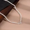 Ketten 925 Sterling Silber Exquisite Kette Choker Halskette für Frauen Mädchen Weit feiner Schmuck Hochzeitsfeier Geburtstagsgeschenkzubehör Accessoires