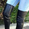 Botas Botas hasta la rodilla para mujer Zapatos de invierno con cabeza redonda y tacón cuadrado bajo para mujer talla grande 41-46 231011