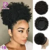 Perucas de renda racily cabelo afro puff cordão rabo de cavalo cabelo humano brasileiro curto encaracolado cordão rabo de cavalo afro puff bun chignon acessórios 231012