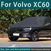 Autohoezen voor Volvo XC60 210T Volledige autohoezen Buiten UV-zonbescherming Stof Regen Sneeuw Beschermende autohoes Auto zwarte hoes Q231012