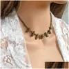 Chokers 4mm pärla natursten halsband choker krage chip ädelsten bohemiska halsband för kvinnor vänskap mode smycken smycken ne dh2xk