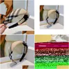 Headbands 2Colors Super Quality Classic Bletter Designers Headband Mix Colors Stripes Pattern Brand Women Hair Hoop Jewelry Hairjewelr Dhh3J