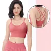 Yoga Outfit Sports Bras pour femmes Fitness Vêtements Femme High Impact avec dos ouvert Sexy sans armatures sans couture Push Up Gym Crop Tops