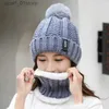 Beanie/Skull Caps Winter Hat Womens Beanie Hats Thick Warm Skullies Winter Women Knitted Hat B Letter Bonnet Beanie C Cycling Hat Scarf 2pc SetsL231202