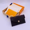 Fashion Designer Letter Wallet Keychain Keyring Fashion Purse Pendant Car Chain Charm Brown Flower Mini Bag Trinket Gifts Accessor238k