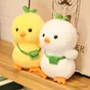 Fournitures de jouets de Noël 25 cm créatif petit poulet en peluche animal en peluche mignon sac à dos poussin en peluche poupée garçon fille cadeaux d'anniversaire décor de chambre R231012