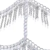 Andra modetillbehör indiska smycken full Tassel Mask Chain Decoration Face For Women Bridal Veils Wedding Crystal Beaded Christmas Party 231012